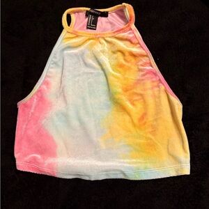 Forever 21 Multicolor Tie-Dye Crop Top